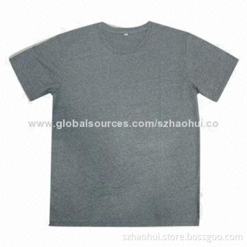 Men's Viscose Ash Gray Blank T-shirt with XS-3XL Sizes, 120-220gsm Weight